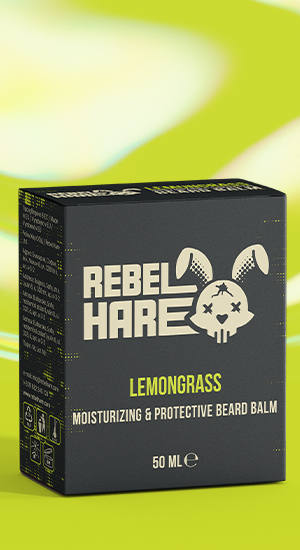 Rebel Hare Lemongrass Beard Balm with citrus essential oils